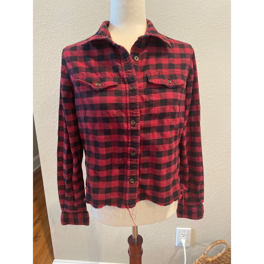 Women’s Carhartt Cropped Button-down Top Sz SM